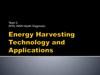 Energy Harvesting Technology and Applications