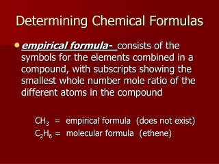 Determining Chemical Formulas