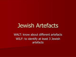 Jewish Artefacts