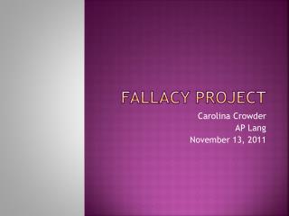 Fallacy Project