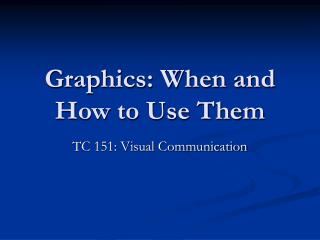 Graphics: When and How to Use Them