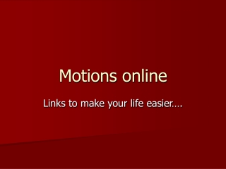 Motions online