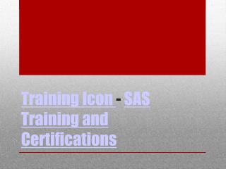 SAS Online Training - Trainingicon