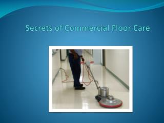 Secrets of Commercial Floor Care