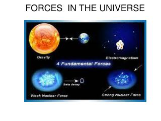 FORCES IN THE UNIVERSE