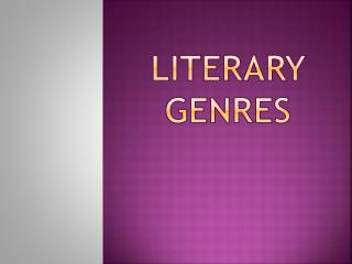 Literary Genres