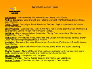 National Council Roles