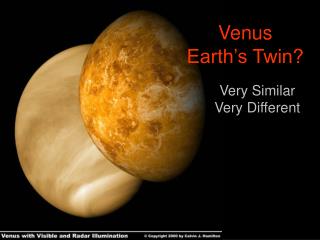 Venus Earth’s Twin?