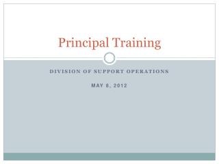 Principal Training