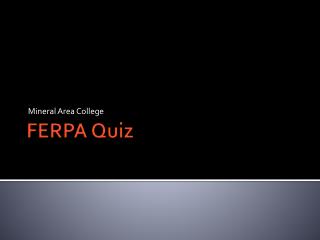FERPA Quiz
