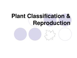 Plant Classification & Reproduction