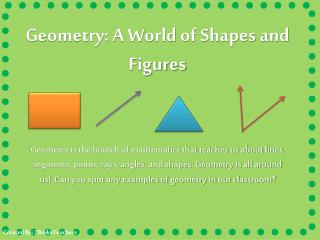 Geometry: A World of Shapes and Figures