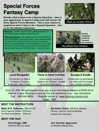 Special Forces Fantasy Camp
