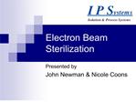 Electron Beam Sterilization
