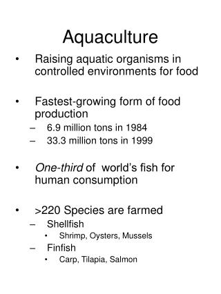 powerpoint presentation on aquaculture