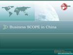Business Scope China
