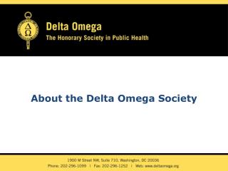 About the Delta Omega Society