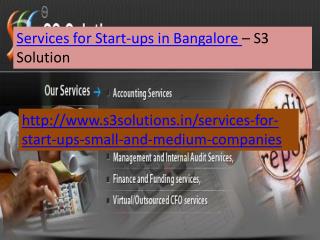 Services for Start-ups in Bangalore-S3 Solution