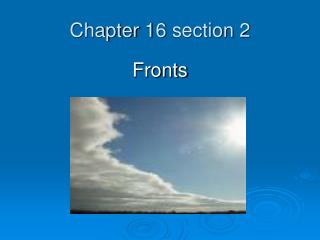 Chapter 16 section 2