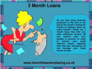 3 Month Loans