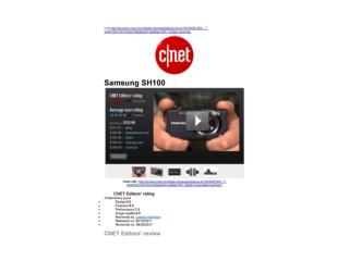 CNET Editors' review: Samsung SH100
