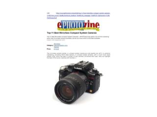 Top 11 Best Mirrorless Compact System Cameras (Ephotozine)