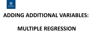 Adding additional variables : multiple regression