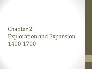 Chapter 2: Exploration and Expansion 1400-1700