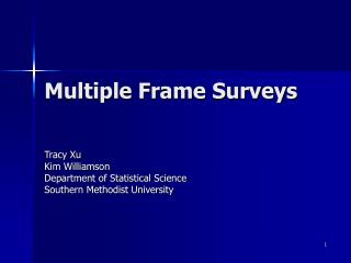 Multiple Frame Surveys