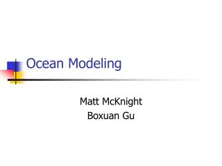 Ocean Modeling