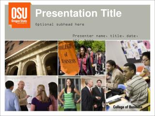 Presentation Title Optional subhead here