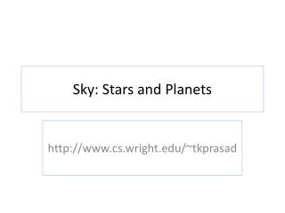 Sky: Stars and Planets