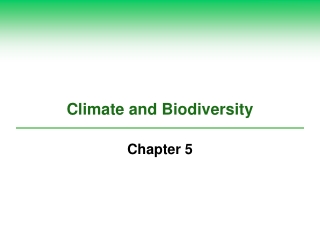 Climate and Biodiversity