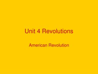 Unit 4 Revolutions