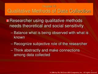 qualitative methods chapter data collection