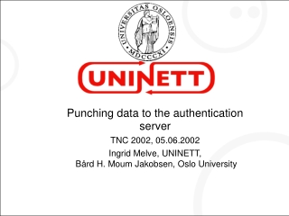 Punching data to the authentication server TNC 2002, 05.06.2002