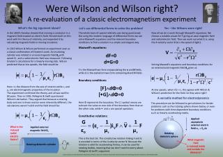 Were Wilson and Wilson right? A re-evaluation of a classic electromagnetism experiment