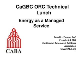 CaGBC ORC Technical Lunch