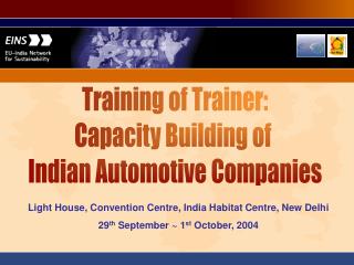 Training of Trainer: Capacity Building of Indian Automotive Companies