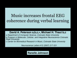 Music increases frontal EEG coherence during verbal learning