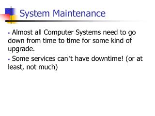 PPT - System Maintenance PowerPoint Presentation, free download - ID ...