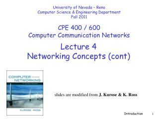Lecture 4 Networking Concepts ( cont )