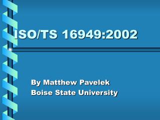 ISO/TS 16949:2002