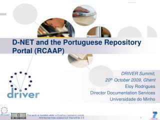 D-NET and the Portuguese Repository Portal (RCAAP)