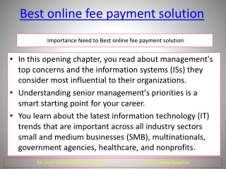 Best online fee payment solution