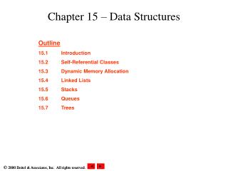 Chapter 15 – Data Structures