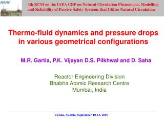 Thermo-fluid dynamics and pressure drops in various geometrical configurations