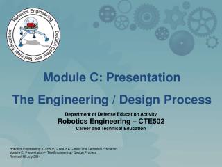 Department of Defense Education Activity Robotics Engineering – CTE502