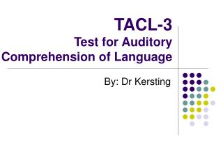 walc auditory comprehension