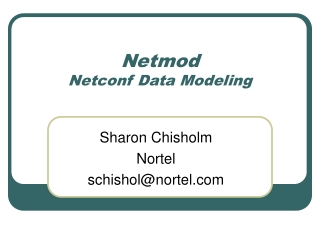 Netmod Netconf Data Modeling
